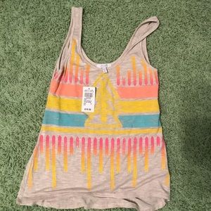 NWT!! DeLias graphic print tank! Tribal print
